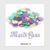 Mardi Gras Coins Sticker (Blatt)
