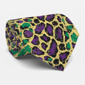 Mardi Gras Color Pattern  Krawatte (Gerollt)