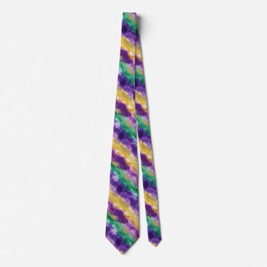 Mardi Gras Color Pattern  Krawatte (Vorderseite)