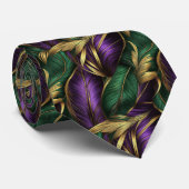 Mardi Gras Color Pattern  Krawatte (Gerollt)