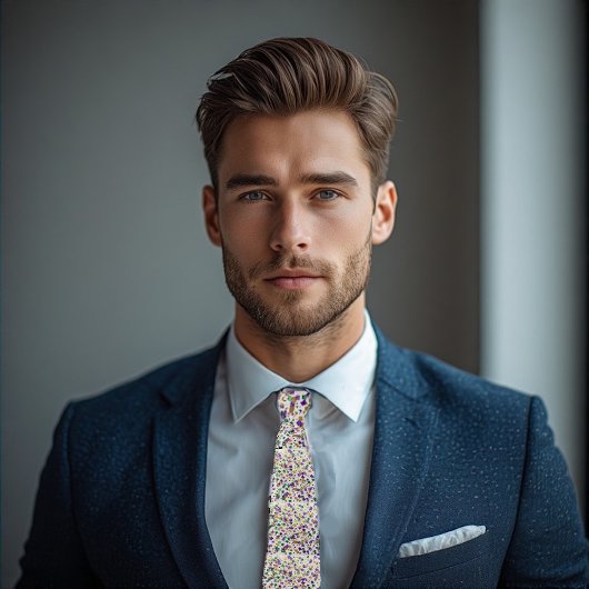 Mardi Gras Color Purple Green Gold Confetti Accent Krawatte