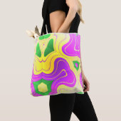 Mardi Gras Colors Abstrakt Wirbel Tasche (Von Nahem)