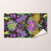 Mardi Gras Colors Damasdrache, Schmetterling, Schl Badhandtuch Set (Handtuch)