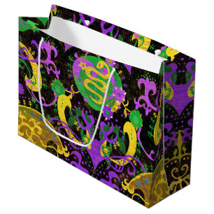 Mardi Gras Colors Damasdrache, Schmetterling, Schl Große Geschenktüte