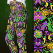 Mardi Gras Colors Damasdrache, Schmetterling, Schl Leggings