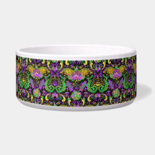 Mardi Gras Colors Damasdrache, Schmetterling, Schl Napf
