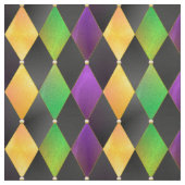 Mardi Gras Colors Diamond Harlequin Raute - Schwar Stoff (Muster)