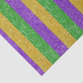 Mardi Gras Colors Glitzer Stripe Bling Seidenpapier (Ausschnitt)