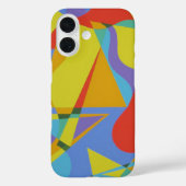 Mardi Gras Colors Triangle Abstract Phone Case (Rückseite)