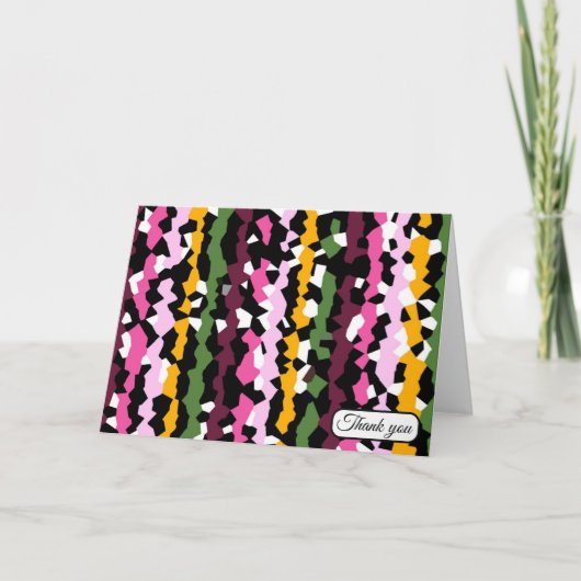 Mardi Gras Confetti Dankeskarte (Vorderseite)