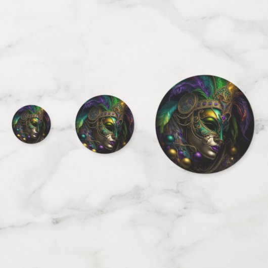 Mardi Gras Confetti Konfetti (Vorderseiten)