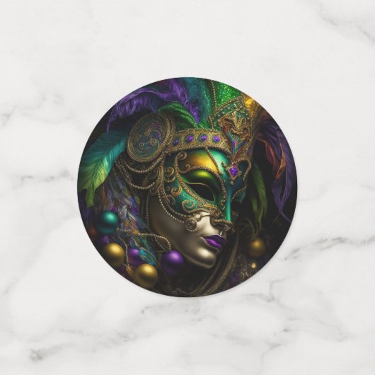 Mardi Gras Confetti Konfetti (Klein Vorderseite)