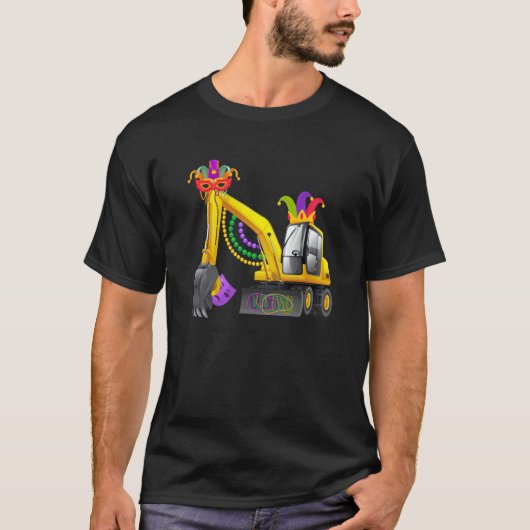 Mardi Gras Construction Celebrations Fat Tuesday P T-Shirt (Vorderseite)