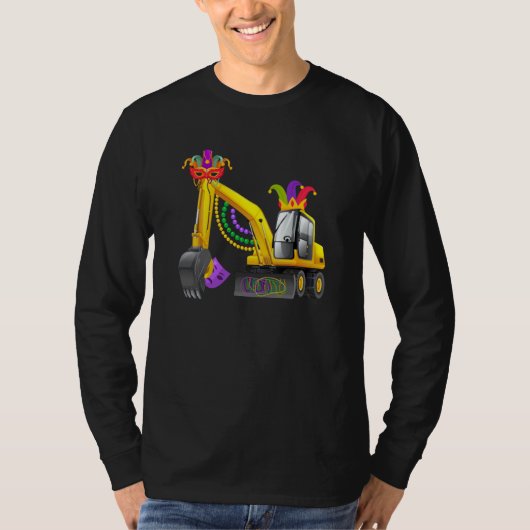 Mardi Gras Construction Celebrations Fat Tuesday P T-Shirt (Vorderseite)