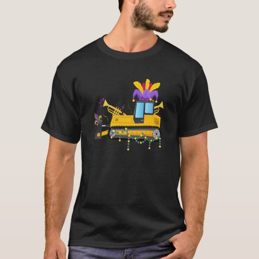 Mardi Gras Construction Celebrations Fat Tuesday P T-Shirt (Vorderseite)