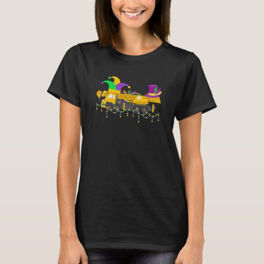 Mardi Gras Construction Celebrations Fat Tuesday P T-Shirt (Vorderseite)
