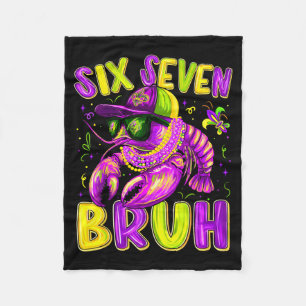 Mardi Gras Cool Six Seven Bruh Crawfish Männer Jun Fleecedecke