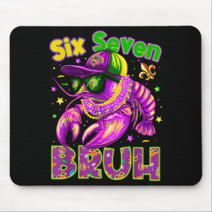 Mardi Gras Cool Six Seven Bruh Crawfish Männer Jun Mousepad