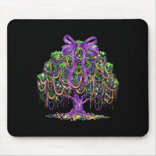 Mardi Gras Coquette Bogen Perlen Baum Karneval New Mousepad