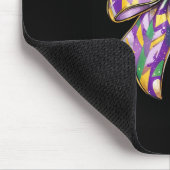 Mardi Gras Coquette Bow 2 Mousepad (Ecke)