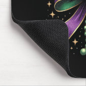 Mardi Gras Coquette Bow Fat Happy Mardi Gras Mousepad (Ecke)