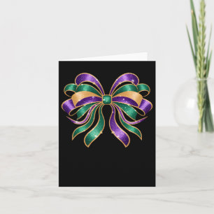 Mardi Gras Coquette Bow Fett Dienstag New Orleans Karte