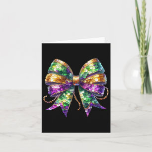 Mardi Gras Coquette Bow Fett Dienstag New Orleans Karte