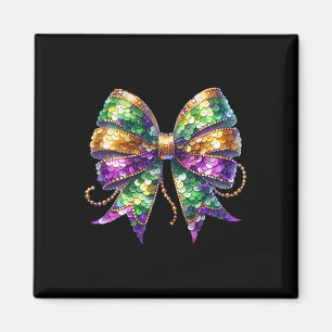 Mardi Gras Coquette Bow Fett Dienstag New Orleans Magnet