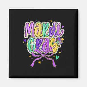 Mardi Gras Coquette Bow Fett Dienstag New Orleans  Magnet