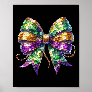 Mardi Gras Coquette Bow Fett Dienstag New Orleans  Poster