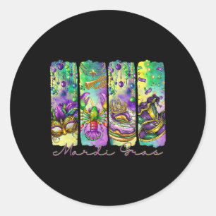 Mardi Gras Coquette Bow Kostume Frauen Männer Shen Runder Aufkleber