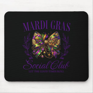 Mardi Gras Coquette Bow Louisiana New Orleans Wome Mousepad
