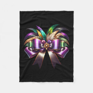 Mardi Gras Coquette Bow Lugano Gestern und Heute Fleecedecke