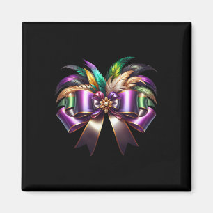 Mardi Gras Coquette Bow Lugano Gestern und Heute Magnet