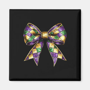 Mardi Gras Coquette Bow New Orleans Fat Dienstag W Magnet