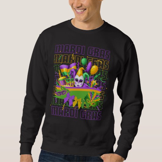 MARDI GRAS Coquette Masqerade Sweatshirt (Vorderseite)