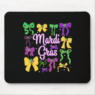 Mardi Gras Coquette Schleife feiern New Orleans Fr Mousepad