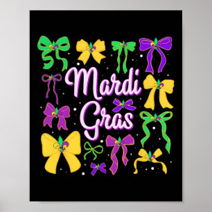 Mardi Gras Coquette Schleife feiert New Orleans Fr Poster