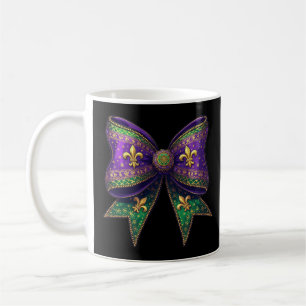 Mardi Gras Coquette-Schleife Festliche Eleganz Kar Kaffeetasse