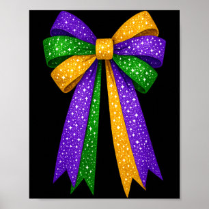 Mardi Gras Coquette Schleife New Orleans Karneval Poster