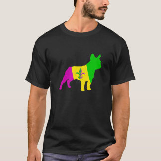 Mardi Gras Costume Französischer Bulldog Hund Funn T-Shirt