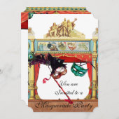 MARDI GRAS COSTUME PARTY MASQUERADE MASKS THEATER EINLADUNG (Vorne/Hinten)