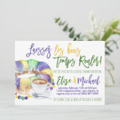 Mardi Gras Couples Dusche Einladung (Stehend Vorderseite)