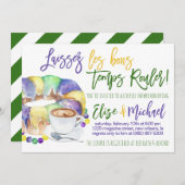 Mardi Gras Couples Dusche Einladung (Vorne/Hinten)