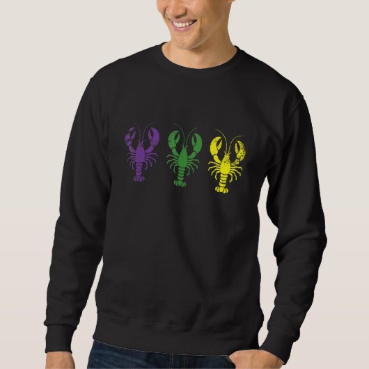 Mardi Gras Craw Fish Mardi Gras Sweatshirt (Vorderseite)