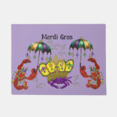 Mardi Gras crawfish and king crab festive Fußmatte (Vorderseite)