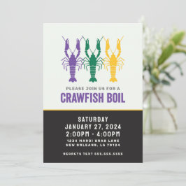 MARDI GRAS CRAWFISH BOIL EINLADUNG