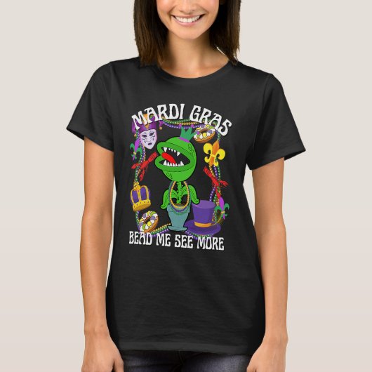 Mardi Gras Crawfish Crawdad Feed Me Beads Jester H T-Shirt (Vorderseite)