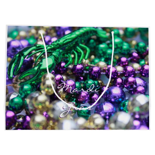 Mardi Gras Crawfish Gastgeschenk Geschenktasche in Große Geschenktüte (Rückseite)
