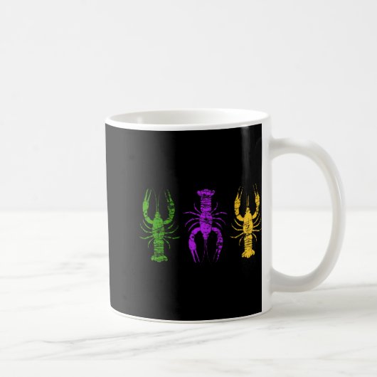 Mardi Gras Crawfish Jester Hat Bead Tee New Orlean Kaffeetasse (Rechts)